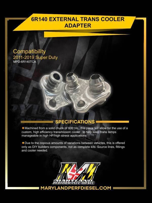 2011-2019 6.7 POWERSTROKE 6R140 TRANSMISSION EXTERNAL COOLER ADAPTER