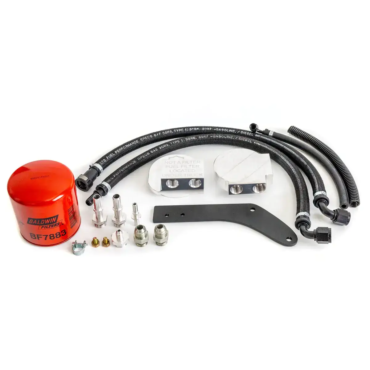 H&S 2017-2024 Ford 6.7L Power Stroke Upper Fuel Filter Relocation Kit